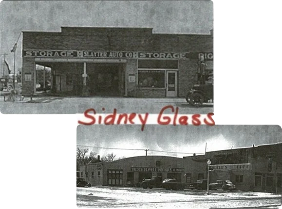 Historic photos of the Sidney Glass shop and crew
